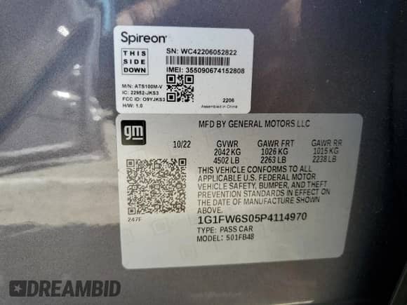 2023 Chevrolet Bolt EV 1LT z VIN 1G1FW6S05P4114970, wystawiony jako Copart lot #61575693 z przebiegiem 13 653 mil mil oraz . Historia ofert i sprzedaży dostępna na DreamBid. Obrazek 14.