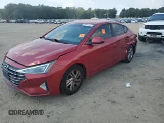 2019 Hyundai Elantra SEL with VIN 5NPD84LF3KH442794, listed as a Copart auction lot 80865785 with 221,741 mi miles and Salvage title. Bid and sale history available at DreamBid. Image 1.