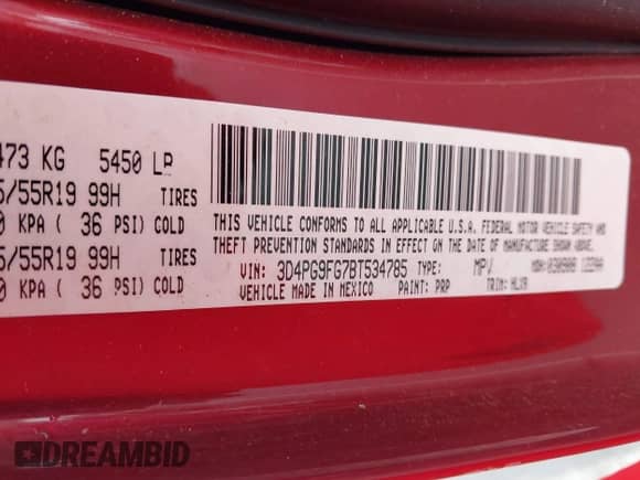 2011 Dodge Journey LUX с VIN 3D4PG9FG7BT534785, выставлен на аукционе IAAI как лот 42240942 с пробегом 217 526 миль миль и . История ставок и продаж доступна на DreamBid. Изображение 9.