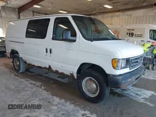 2003 Ford Econoline Cargo with VIN 1FTNE24W53HA22180, listed as a IAAI auction lot 42206484 with 306,921 mi miles and . Bid and sale history available at DreamBid. Image 1.