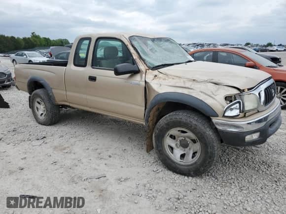 2004 Toyota Tacoma with VIN 5TEWN72N44Z305522, listed as a Copart auction lot 53874885 with 25,439 mi miles and Salvage title. Bid and sale history available at DreamBid. Image 4.