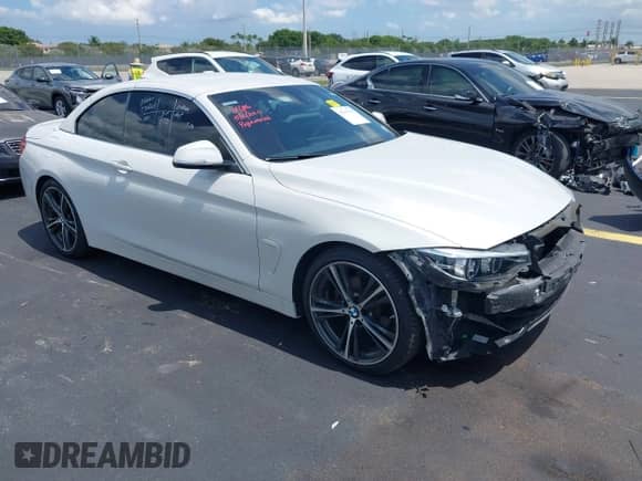 2018 BMW 4 Series 430i with VIN WBA4Z1C54JEC72611, listed as a IAAI auction lot 42337136 with 33,768 mi miles and . Bid and sale history available at DreamBid. Image 1.