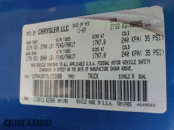 2008 Dodge 1500 ST с VIN 1D7HA16K78J153968, выставлен на аукционе IAAI как лот 43183690 с пробегом 155 279 миль миль и . История ставок и продаж доступна на DreamBid. Изображение 9.