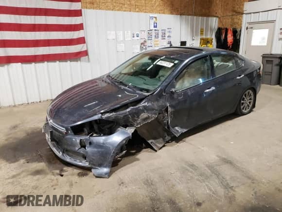 2013 Dodge Dart Limited with VIN 1C3CDFCA7DD202622, listed as a Copart auction lot 66231125 with 111,253 mi miles and Salvage title. Bid and sale history available at DreamBid. Image 1.