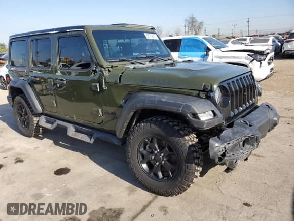 2022 Jeep Wrangler Unlimited Sport S с VIN 1C4HJXDG2NW196267, выставлен на аукционе Copart как лот 52739885 с пробегом 18 547 миль миль и Списание • Salvage title. История ставок и продаж доступна на DreamBid. Изображение 4.