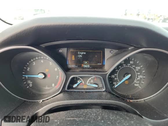 2015 Ford Focus SE with VIN 1FADP3K21FL264855, listed as a Copart auction lot 81423225 with 92,483 mi miles and Salvage title. Bid and sale history available at DreamBid. Image 9.