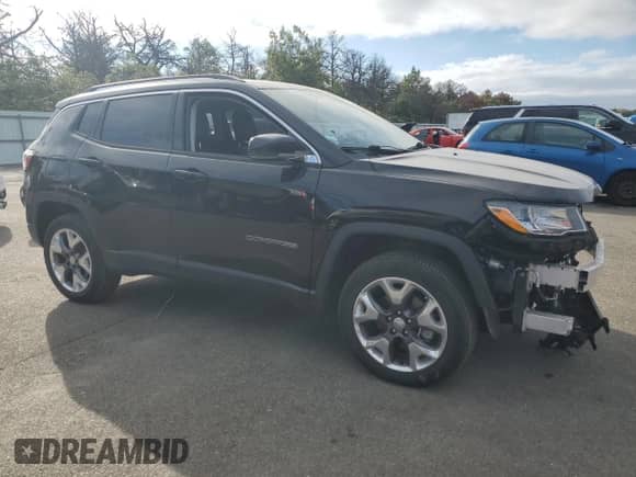 2021 Jeep Compass Limited with VIN 3C4NJDCB5MT512899, listed as a Copart auction lot 80920785 with 2,863 mi miles and Salvage title. Bid and sale history available at DreamBid. Image 4.