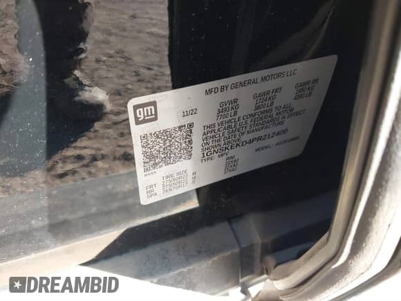 2023 Chevrolet Suburban RST с VIN 1GNSKEKD4PR212400, выставлен на аукционе IAAI как лот 41274552 с пробегом 22 602 миль миль и . История ставок и продаж доступна на DreamBid. Изображение 9.