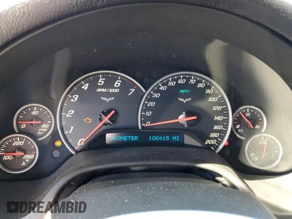 2006 Chevrolet Corvette with VIN 1G1YY36UX65128869, listed as a Copart auction lot 75662494 with 100,415 mi miles and Salvage title. Bid and sale history available at DreamBid. Image 9.