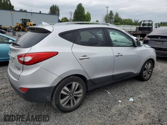 2014 Hyundai Tucson Limited with VIN KM8JUCAG8EU857247, listed as a Copart auction lot 62607595 with 117,699 mi miles and Salvage title. Bid and sale history available at DreamBid. Image 3.