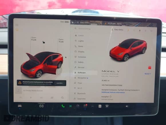 2023 Tesla Model Y Long Range with VIN 7SAYGDEE5PA177066, listed as a IAAI auction lot 43011026 with 21,962 mi miles and . Bid and sale history available at DreamBid. Image 19.
