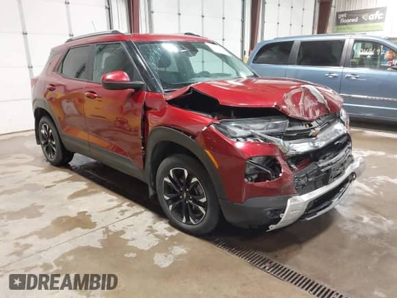 2022 Chevrolet TrailBlazer LT with VIN KL79MRSL2NB019570, listed as a IAAI auction lot 43411348 with 53,719 mi miles and . Bid and sale history available at DreamBid. Image 1.