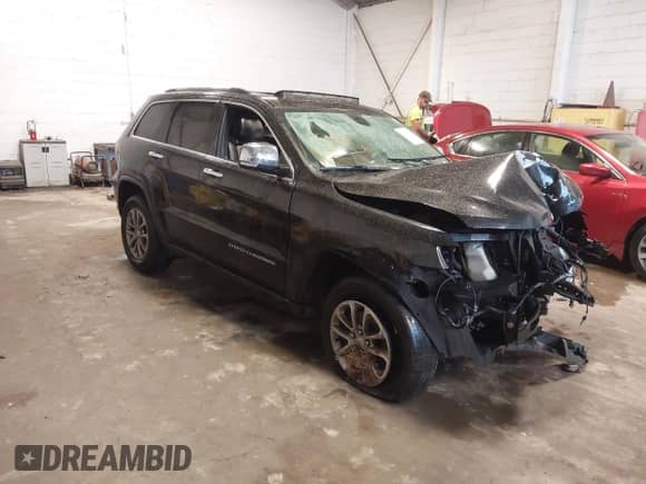 2014 Jeep Grand Cherokee Limited with VIN 1C4RJFBG9EC195927, listed as a IAAI auction lot 43293023 with 124,453 mi miles and . Bid and sale history available at DreamBid. Image 1.