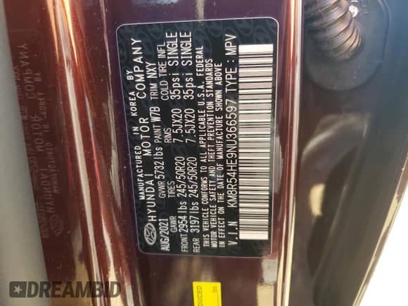 2022 Hyundai Palisade Limited с VIN KM8R54HE9NU366597, выставлен на аукционе Copart как лот 66304304 с пробегом 30 494 миль миль и Списание • Salvage title. История ставок и продаж доступна на DreamBid. Изображение 12.