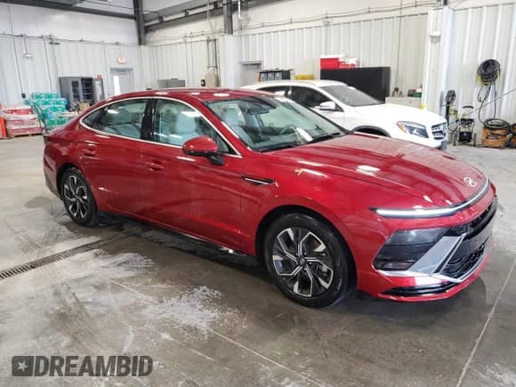 2025 Hyundai Sonata SEL with VIN KMHL64JA0SA448015, listed as a Copart auction lot 86544585 with 24,025 mi miles and Clean title. Bid and sale history available at DreamBid. Image 4.