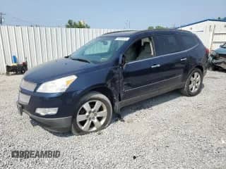 2010 Chevrolet Traverse LTZ with VIN 1GNLVHED9AJ216232, listed as a Copart auction lot 59289505 with 164,553 mi miles and Salvage title. Bid and sale history available at DreamBid. Image 1.