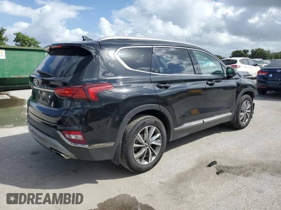 2019 Hyundai Santa Fe SEL with VIN 5NMS33AD7KH128869, listed as a Copart auction lot 85722265 with 55,127 mi miles and Salvage title. Bid and sale history available at DreamBid. Image 3.