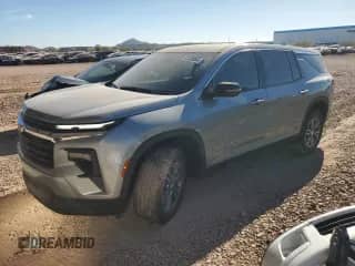 2024 Chevrolet Traverse AWD LS with VIN 1GNEVEKS2RJ193267, listed as a Copart auction lot 87320854 with 15,193 mi miles and Salvage title. Bid and sale history available at DreamBid. Image 1.