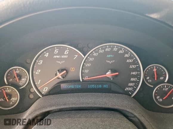 2007 Chevrolet Corvette with VIN 1G1YY26U275101726, listed as a Copart auction lot 85092155 with 105,118 mi miles and Salvage title. Bid and sale history available at DreamBid. Image 9.