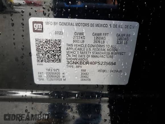 2023 Chevrolet Blazer LT z VIN 3GNKBDR40PS235654, wystawiony jako Copart lot #56233395 z przebiegiem 12 951 mil mil oraz Szkoda całkowita • Salvage title. Historia ofert i sprzedaży dostępna na DreamBid. Obrazek 13.