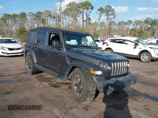 2022 Jeep Wrangler Unlimited Sport with VIN 1C4HJXDG1NW167066, listed as a IAAI auction lot 41572221 with 48,356 mi miles and . Bid and sale history available at DreamBid. Image 1.