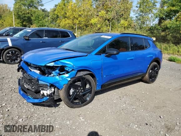 2025 Chevrolet Equinox EV RS с VIN 3GN7DSRP7SS238994, выставлен на аукционе Copart как лот 83827395 с пробегом 152 миль миль и Списание • Salvage title. История ставок и продаж доступна на DreamBid. Изображение 1.
