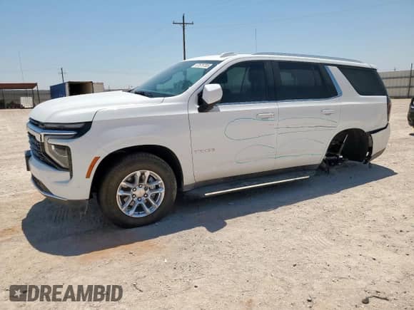 2025 Chevrolet Tahoe LS с VIN 1GNS5MRD7SR191705, выставлен на аукционе Copart как лот 67579785 с пробегом 6 696 миль миль и Списание • Salvage title. История ставок и продаж доступна на DreamBid. Изображение 1.