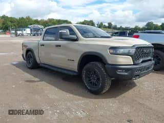 2025 Ram 1500 Rebel with VIN 1C6SRFLPXSN692033, listed as a IAAI auction lot 43302456 with 3,421 mi miles and . Bid and sale history available at DreamBid. Image 1.