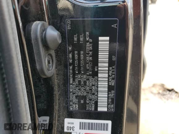 2023 Toyota Sienna Platinum с VIN 5TDESKFC0PS082459, выставлен на аукционе Copart как лот 63197385 с пробегом 39 491 миль миль и Списание • Salvage title. История ставок и продаж доступна на DreamBid. Изображение 13.