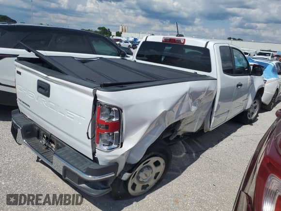 2022 Chevrolet Colorado 2WD Work Truck with VIN 1GCHSBEA0N1271281, listed as a Copart auction lot 58011475 with 65,556 mi miles and Salvage title. Bid and sale history available at DreamBid. Image 3.
