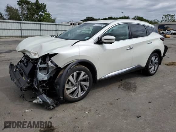 2021 Nissan Murano SL z VIN 5N1AZ2CS2MC129375, wystawiony jako Copart lot #69398345 z przebiegiem 26 928 mil mil oraz Szkoda całkowita • Salvage title. Historia ofert i sprzedaży dostępna na DreamBid. Obrazek 1.