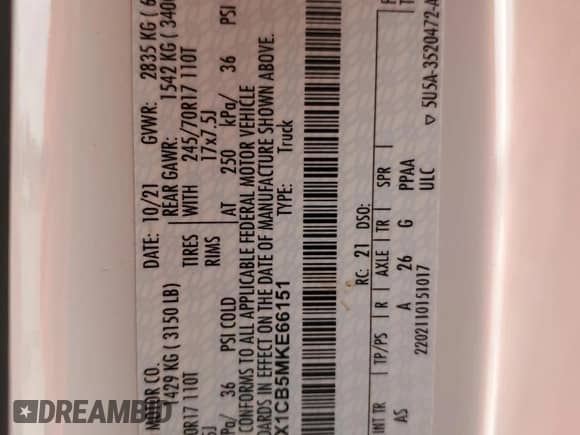 2021 Ford F-150 XL с VIN 1FTEX1CB5MKE66151, выставлен на аукционе Copart как лот 50883995 с пробегом 55 607 миль миль и Списание • Salvage title. История ставок и продаж доступна на DreamBid. Изображение 12.