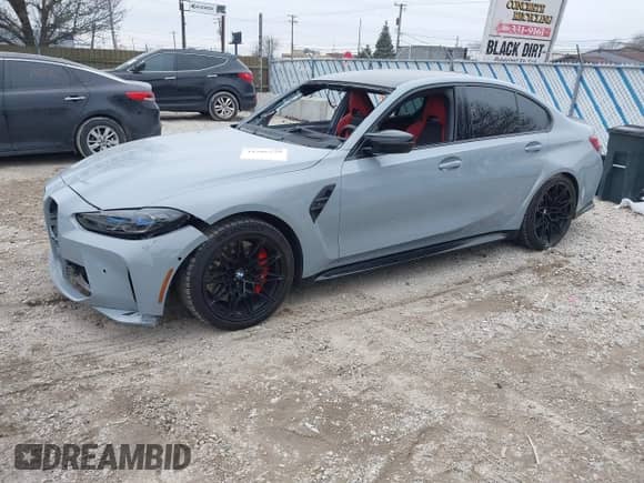 2024 BMW M3 Competition xDrive with VIN WBS43AY08RFS19830, listed as a IAAI auction lot 41506228 with 10,330 mi miles and . Bid and sale history available at DreamBid. Image 2.