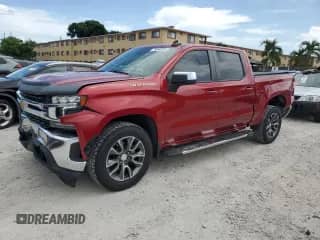 2021 Chevrolet Silverado 1500 LT with VIN 1GCPWCED4MZ251907, listed as a Copart auction lot 70842085 with 59,206 mi miles and Salvage title. Bid and sale history available at DreamBid. Image 1.