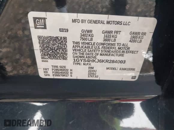 2019 Cadillac Escalade ESV Luxury с VIN 1GYS4HKJ6KR284003, выставлен на аукционе IAAI как лот 42893201 с пробегом 170 270 миль миль и . История ставок и продаж доступна на DreamBid. Изображение 9.