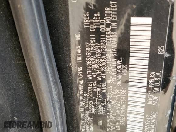 2006 Toyota Tundra Limited z VIN 5TBET38186S544661, wystawiony jako Copart lot #56505025 z przebiegiem 250 738 mil mil oraz Szkoda całkowita • Salvage title. Historia ofert i sprzedaży dostępna na DreamBid. Obrazek 12.