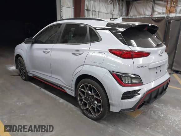 2023 Hyundai Kona with VIN KM8KH3AC9PU009337, listed as a IAAI auction lot 42827068 with 40,513 mi miles and . Bid and sale history available at DreamBid. Image 3.
