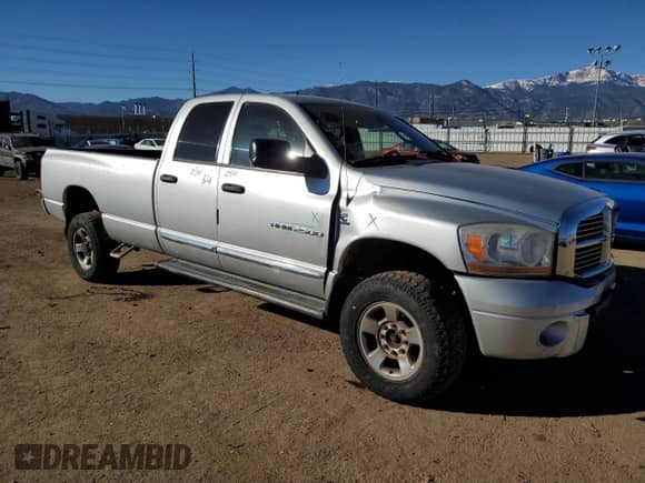 2006 Dodge RAM with VIN 3D3KS28CX6G165966, listed as a Copart auction lot 44395295 with 107,525 mi miles and Salvage title. Bid and sale history available at DreamBid. Image 4.