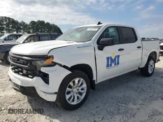 2025 Chevrolet Silverado 1500 Custom с VIN 1GCPABEK6SZ238855, выставлен на аукционе Copart как лот 70426155 с пробегом 5 293 миль миль и Списание • Salvage title. История ставок и продаж доступна на DreamBid. Изображение 1.