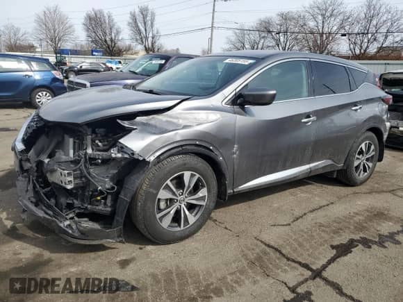 2022 Nissan Murano S with VIN 5N1AZ2AJ0NC122761, listed as a Copart auction lot 46305155 with 44,107 mi miles and Salvage title. Bid and sale history available at DreamBid. Image 1.