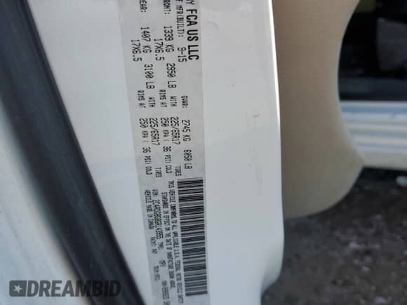 2016 Dodge Grand Caravan SE with VIN 2C4RDGBG8GR143955, listed as a Copart auction lot 84250795 with Not provided miles and Clean title. Bid and sale history available at DreamBid. Image 12.
