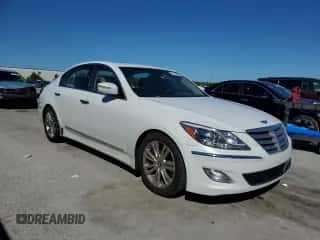 2012 Hyundai Genesis 4.6L with VIN KMHGC4DF1CU204536, listed as a Copart auction lot 82448945 with 49,923 mi miles and Salvage title. Bid and sale history available at DreamBid. Image 4.