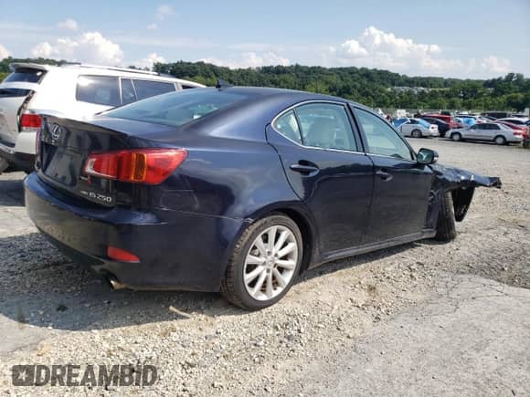 2009 Lexus IS 250 with VIN JTHCK262X92029131, listed as a Copart auction lot 63858915 with 129,451 mi miles and Salvage title. Bid and sale history available at DreamBid. Image 3.