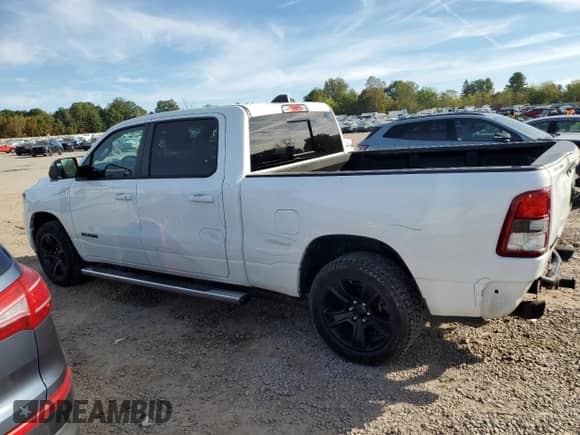 2021 Ram 1500 Big Horn with VIN 1C6SRFMT0MN663350, listed as a Copart auction lot 81972395 with 81,101 mi miles and Salvage title. Bid and sale history available at DreamBid. Image 2.