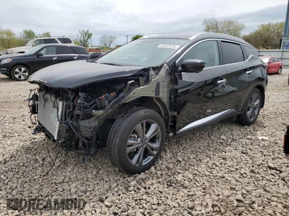 2024 Nissan Murano Platinum with VIN 5N1AZ2DS9RC110182, listed as a Copart auction lot 54357975 with 17,258 mi miles and Salvage title. Bid and sale history available at DreamBid. Image 1.