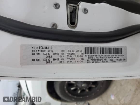 2016 Ram 1500 Outdoorsman with VIN 1C6RR7GT3GS204710, listed as a Copart auction lot 41656115 with 195,429 mi miles and Salvage title. Bid and sale history available at DreamBid. Image 15.