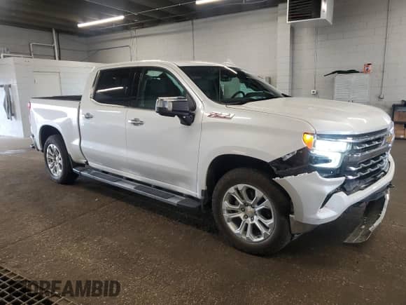 2023 Chevrolet Silverado 1500 LTZ with VIN 1GCUDGED9PZ248148, listed as a Copart auction lot 62300285 with 62,236 mi miles and Salvage title. Bid and sale history available at DreamBid. Image 4.