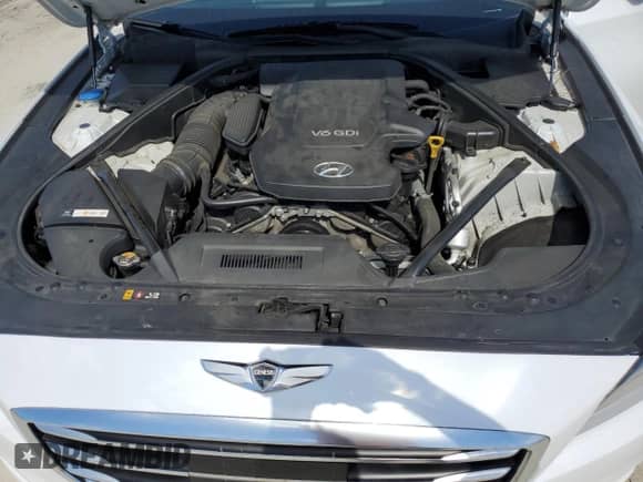 2016 Hyundai Genesis 3.8L with VIN KMHGN4JE1GU127825, listed as a Copart auction lot 87184095 with 76,708 mi miles and Salvage title. Bid and sale history available at DreamBid. Image 11.