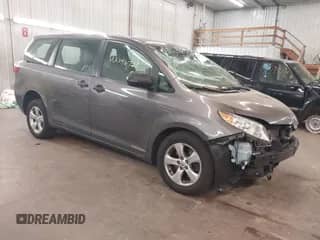 2015 Toyota Sienna L with VIN 5TDZK3DC9FS599350, listed as a IAAI auction lot 42246728 with 99,905 mi miles and . Bid and sale history available at DreamBid. Image 1.
