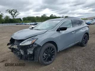 2024 Nissan Murano SV with VIN 5N1AZ2BS1RC116285, listed as a Copart auction lot 57076655 with 14,165 mi miles and Salvage title. Bid and sale history available at DreamBid. Image 1.